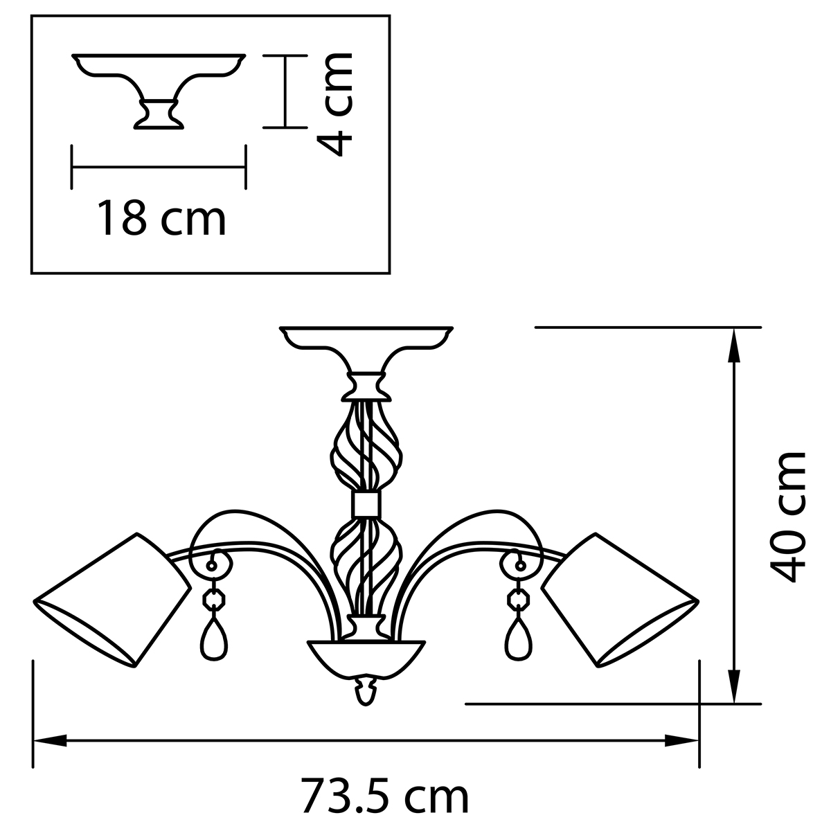 Потолочная люстра Lightstar Esedra 796053 LIGHTSTAR ESEDRA 058810 Белый  - Вид №1