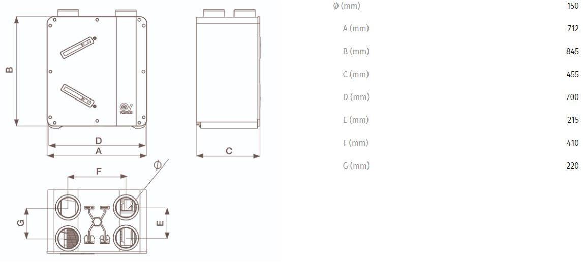 Vortice Рекуперация тепла Vort hr avel 12106 - Вид №3