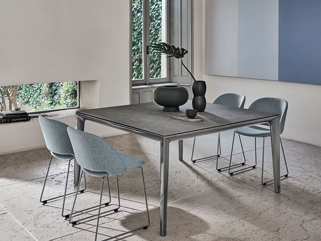 Прямоугольный выдвижной стол из стали и SuperMarmo Bontempi Casa DUKE ARCH-00056212 - Вид №8