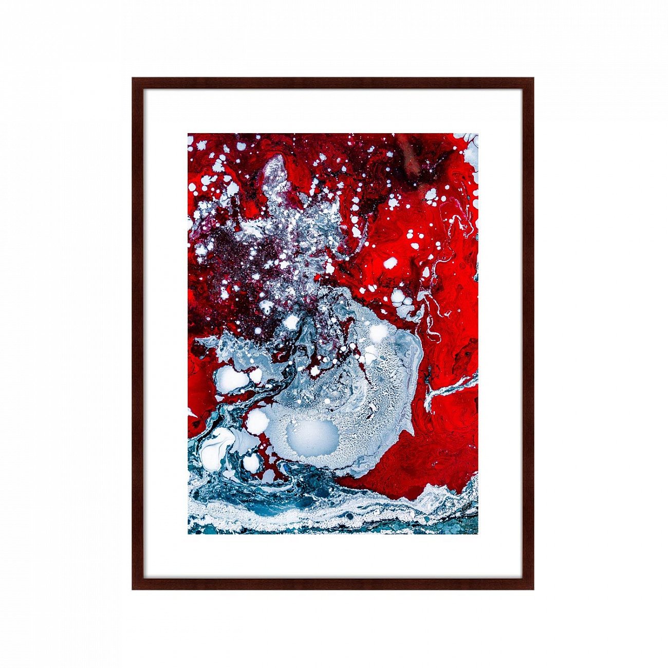 Фотокартина в деревянной раме 130х102 см Abstraction and the eternity of colors КАРТИНЫ В КВАРТИРУ  264766 Бежевый;белый;красный;разноцветный  - Вид №1