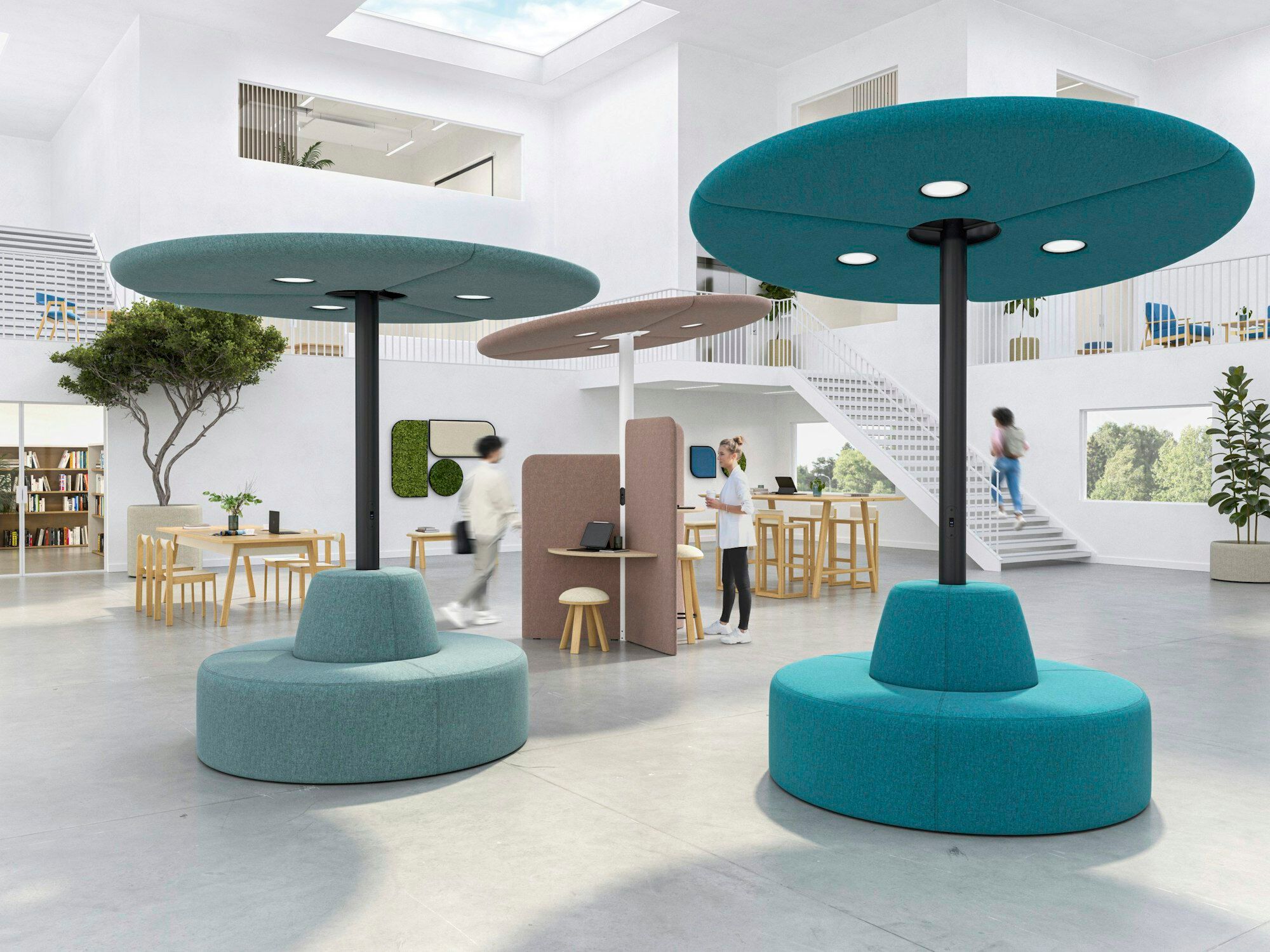 Тканевая скамья с USB-разъемом и спинкой BuzziSpace BuzziBrella Chill ARCH-00151686 - Вид №6