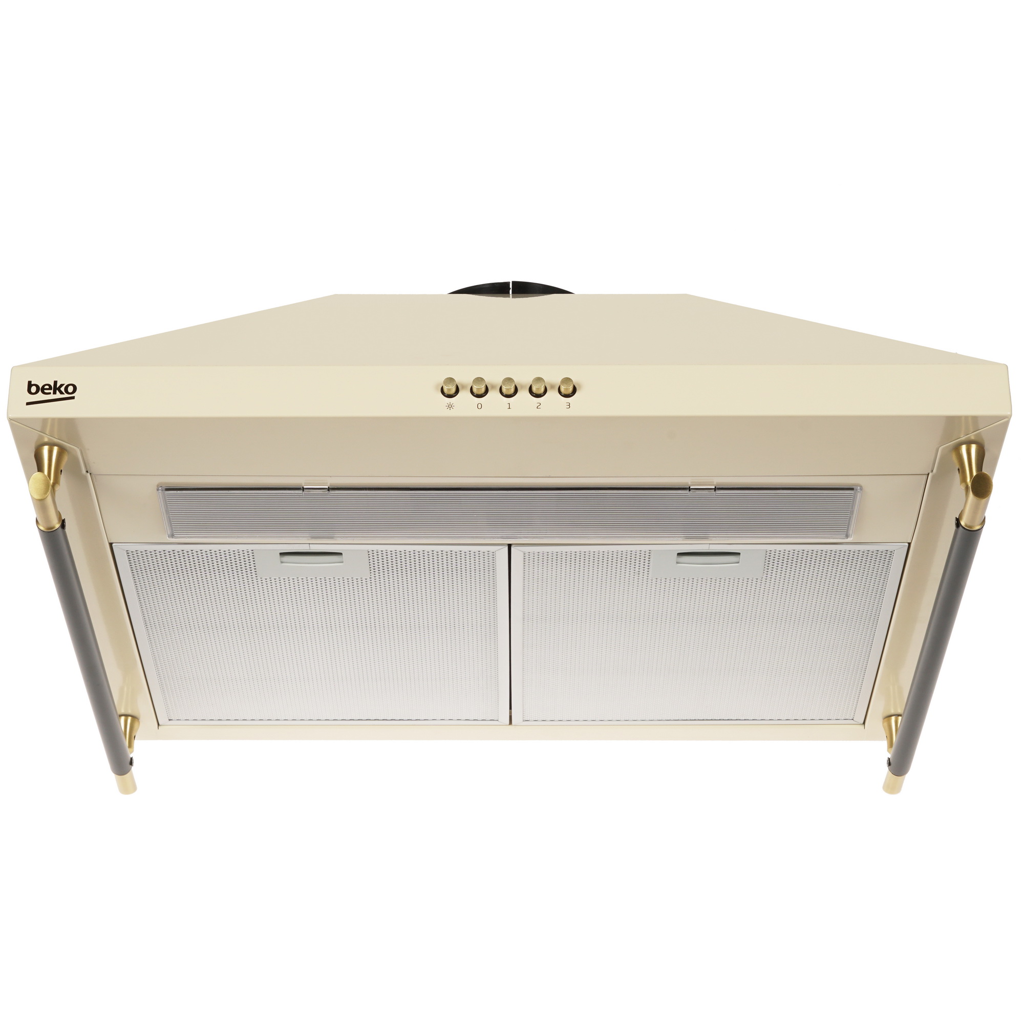 8127411 Вытяжка каминная Beko CWB6410CR бежевый/золотистый, черный STDN-0007255 - Вид №1