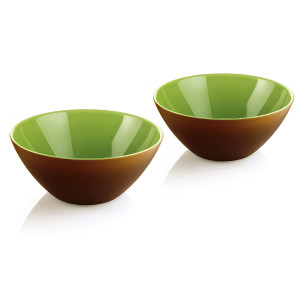 281412143 Набор из 2 мисок my fusion 12 см зелёно-коричневый Guzzini