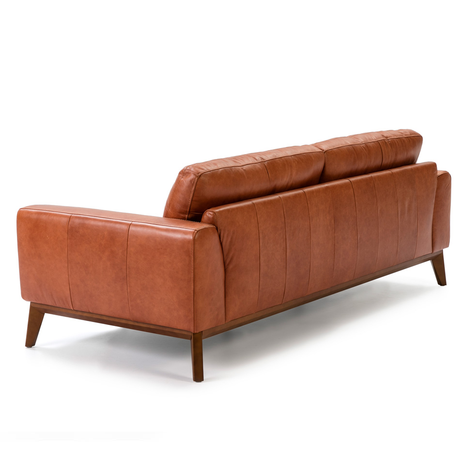 073529 Диван из кожи -3P светло-коричневый Angel Cerda KF1016  - Вид №6