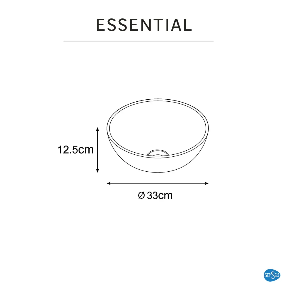 Раковина Sensea Essential накладная 33 см 82644580 STLM-2026330 - Вид №5