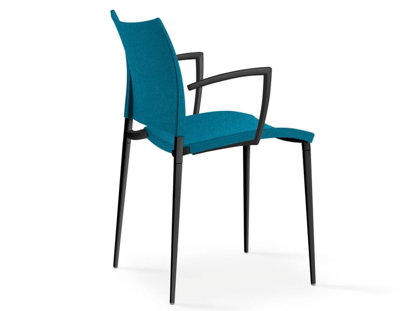 Тканевый мягкий штабелируемый стул с подлокотниками Desalto Sand ARCH-00063817