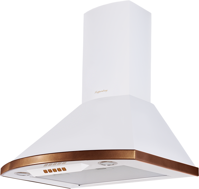 BONA 60 W Bronze Настенная вытяжка, ширина 60 см, отвод/рециркуляция, 650 м3/час, электронное управление, 3 скорости, галогеновое освещение 2х20 вт, анодированные алюминиевые жироулавливающие фильтры, угольный фильтр с6с (опция), 42 дб, цвет белый, отделк Santreyd  - Вид №1