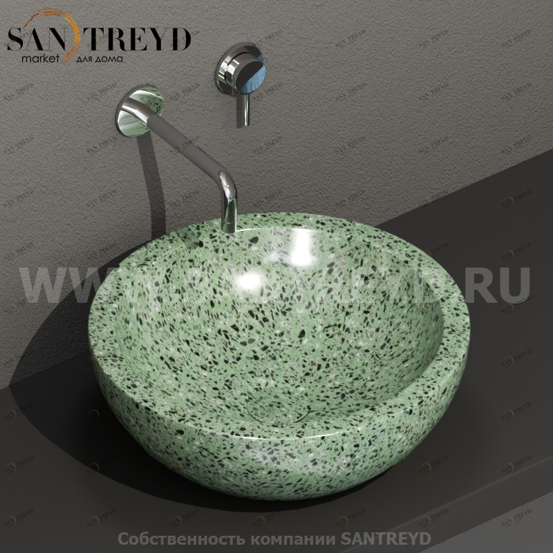 SC042GV Накладная раковина на столешницу  круглая Ceramica Globo 