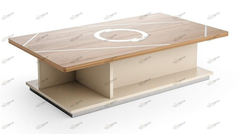 Caroti Низкий деревянный журнальный столик в современном стиле с местом для хранения вещей в гостиной Concept Art.124 - rhombus