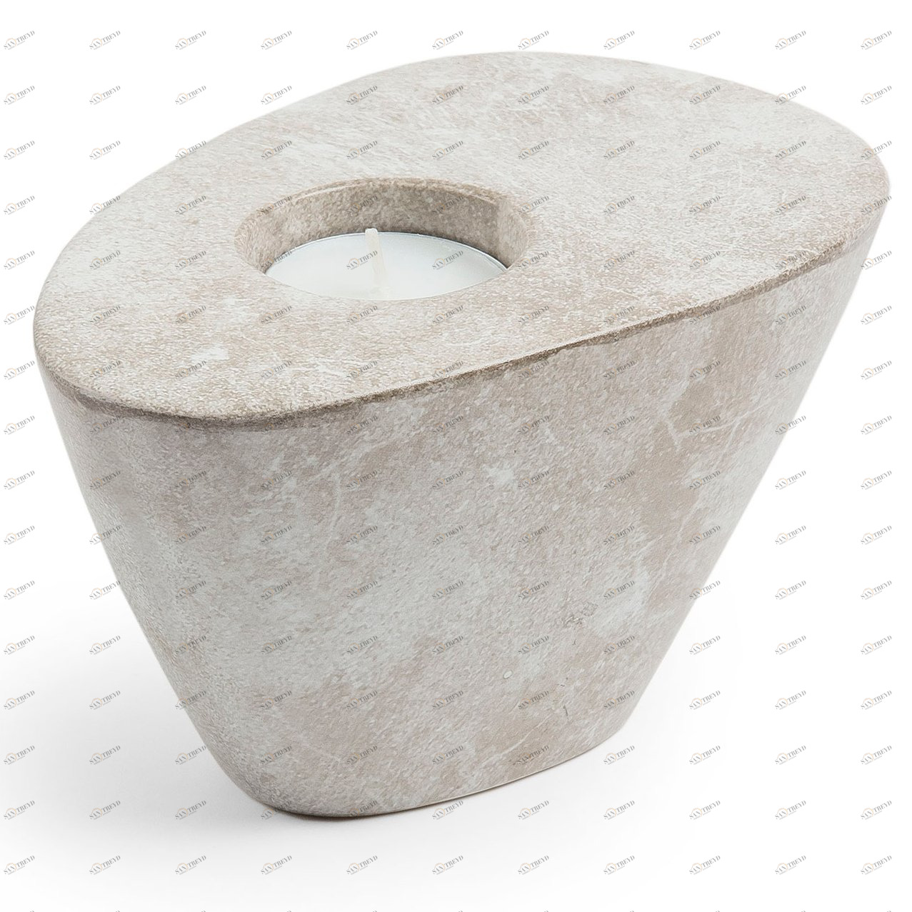 Подсвечник керамический на 1 свечу бежевый Buggle от La Forma LA FORMA  342960 Бежевый 