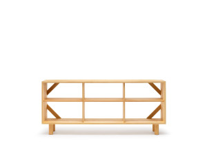 Двухсторонний книжный шкаф из сосны