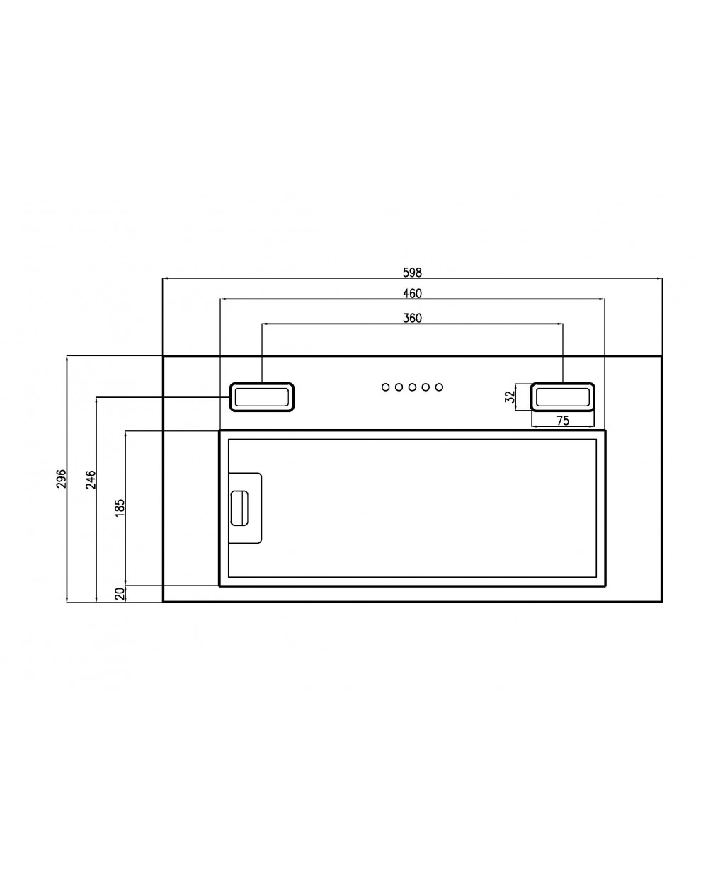9145461 Вытяжка полновстраиваемая SCHTOFF TDM 60 черный STDN-0065858 - Вид №7