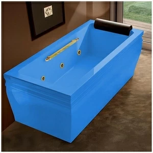 Ванна с гидромассажем голубая с золотом Gruppo Treesse Blanque 1880 DXSTXV168BGZ