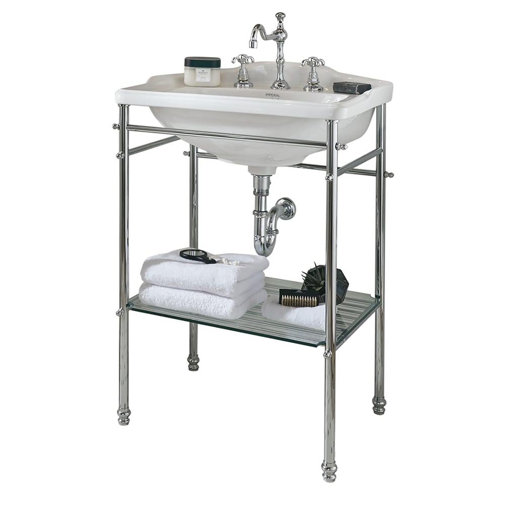 IMSR96 Подставка для умывальника Drift Square со стеклянной полкой Drift Imperial