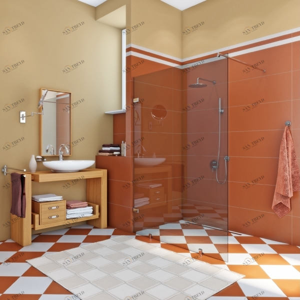 Душевая перегородка в нишу 100x200 GK-861NBITL стекло прозрачное 6 мм GUTEWETTER TREND DOOR 100X200GK861NBITL