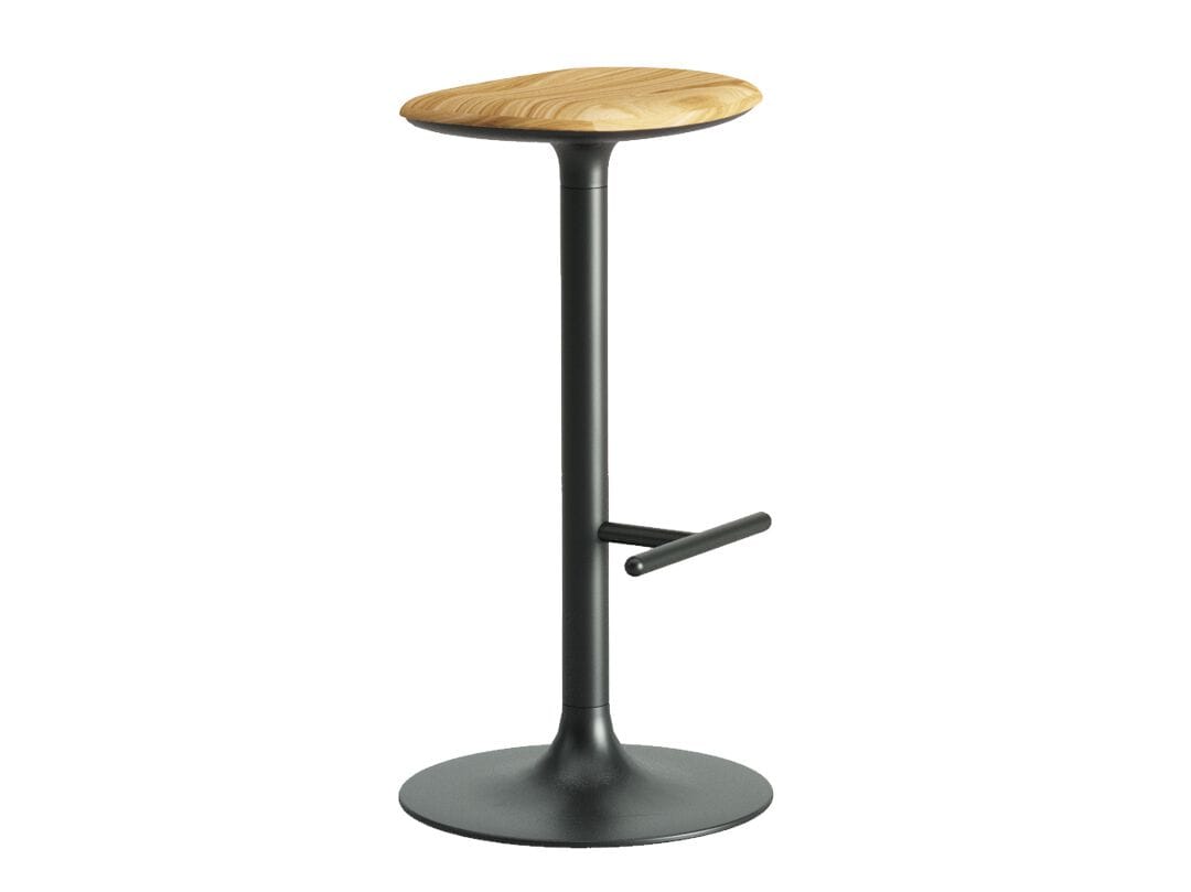 Высокий стул из стали и дерева с подставкой для ног Infiniti Flink ARCH-00085465