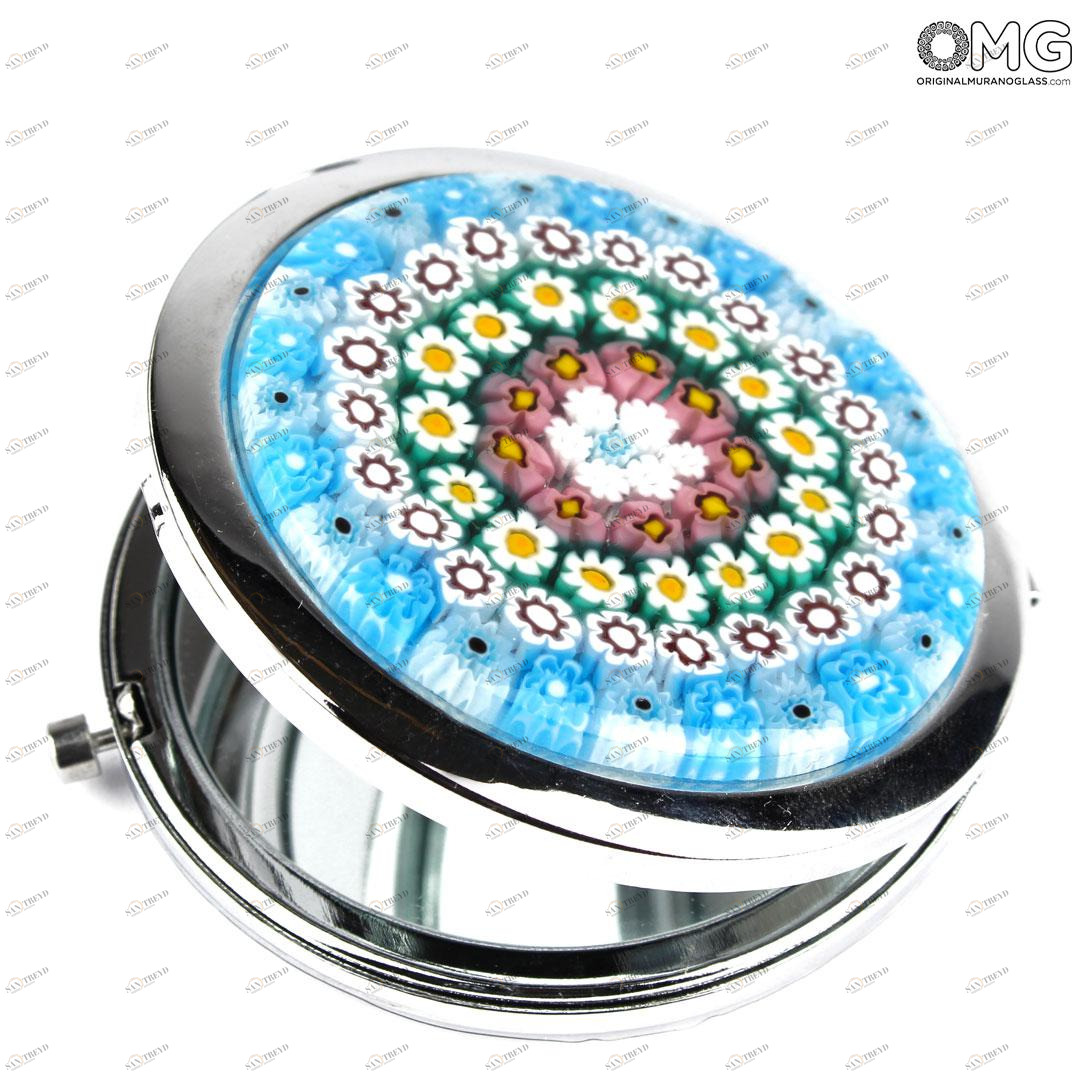 4036 ORIGINALMURANOGLASS Коробочка для таблеток миллефиори - муранское стекло OMG 4 см 