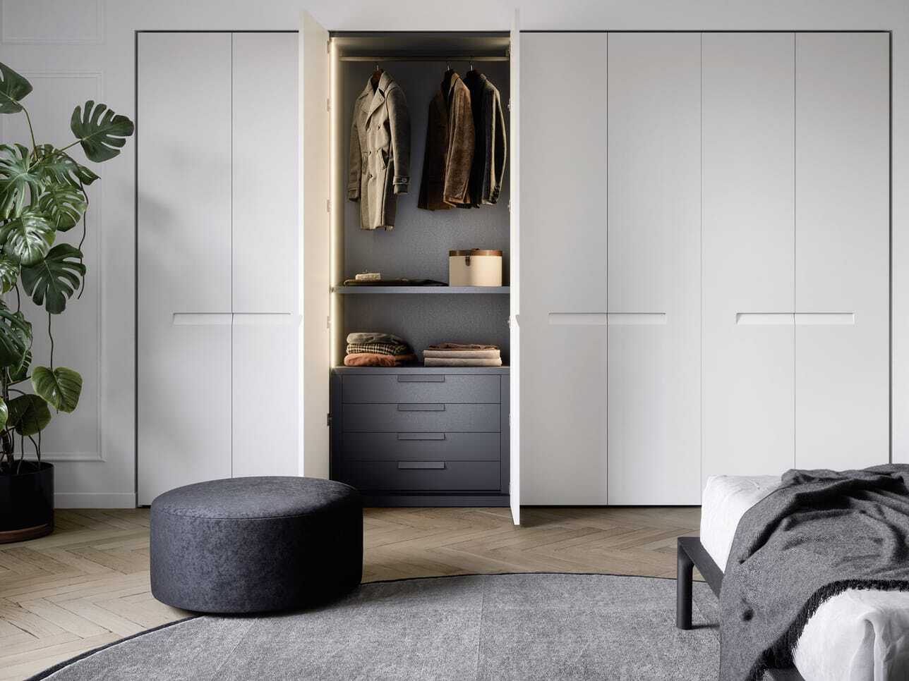 Круглый пуф из ткани Novamobili LOG ARCH-00086385 - Вид №1