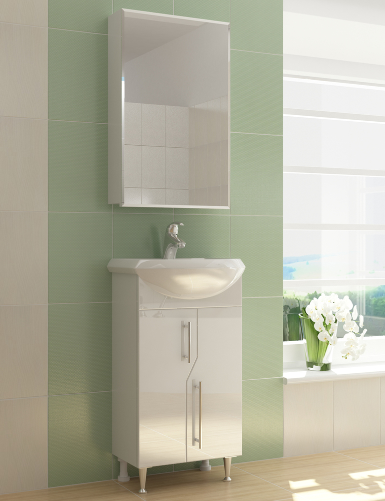 Тумба с раковиной Grand 450 (Уют)белый Santreyd sun-id-665172 - Вид №3