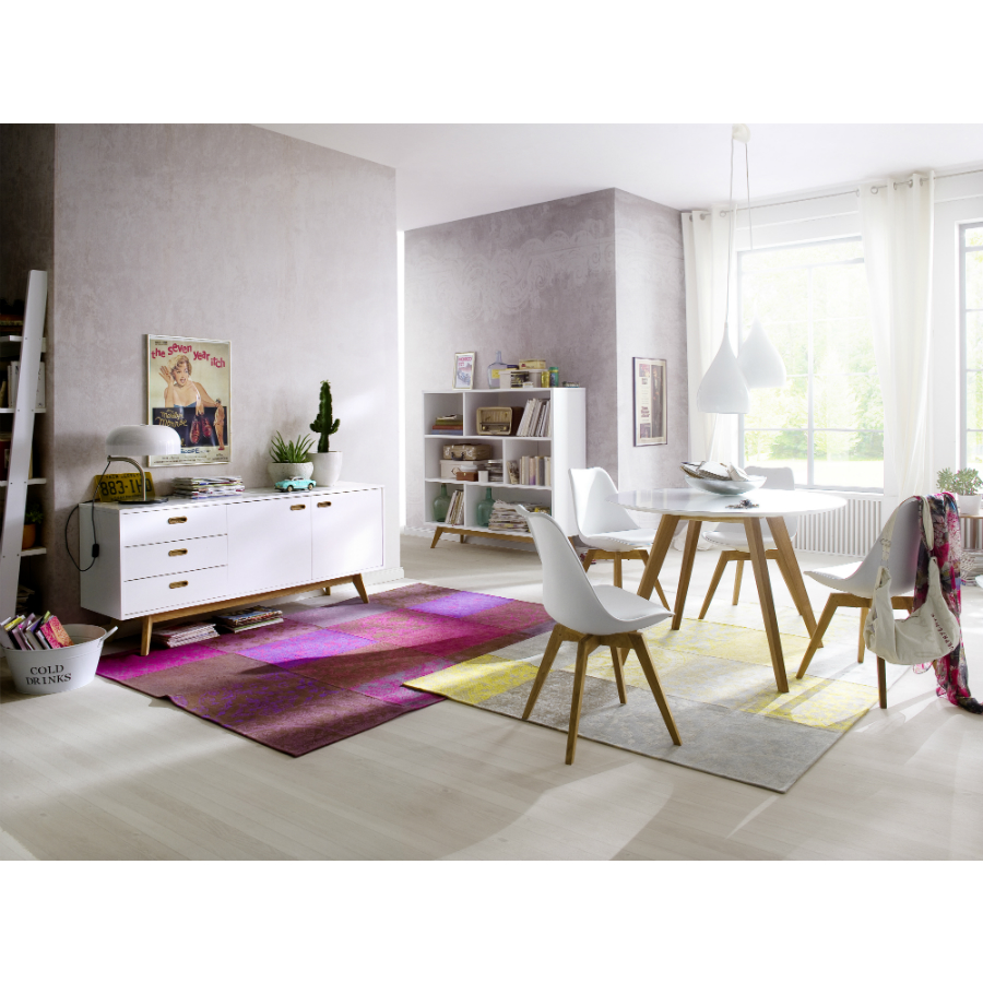 Стол круглый Tenzo Bess, Ø110 см, дуб, черный 2181024 - Вид №2