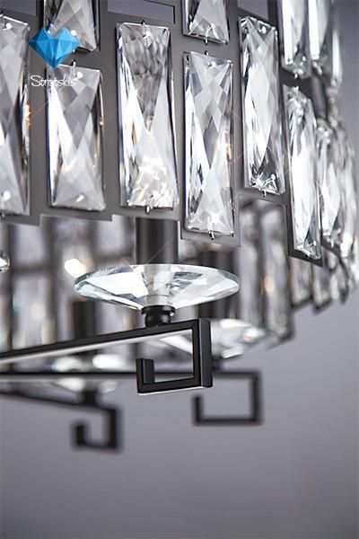 Подвесная люстра Bogates Frammenti 275/8 Strotskis BOGATES ДИЗАЙНЕРСКИЕ, FRAMMENTI 181621 Черный  - Вид №1