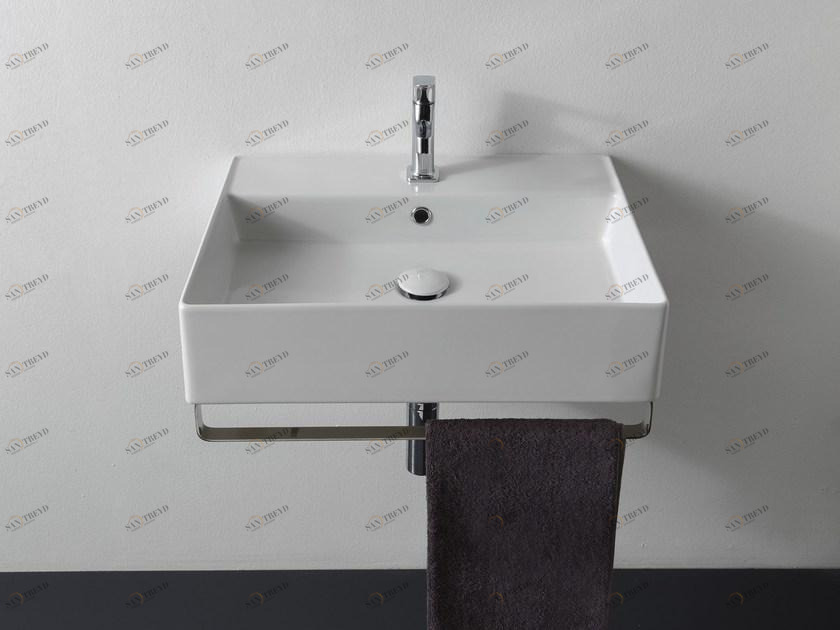 Подвесная раковина настенная овальная Scarabeo Ceramiche Teorema 2.0 белая sun-id-1391994