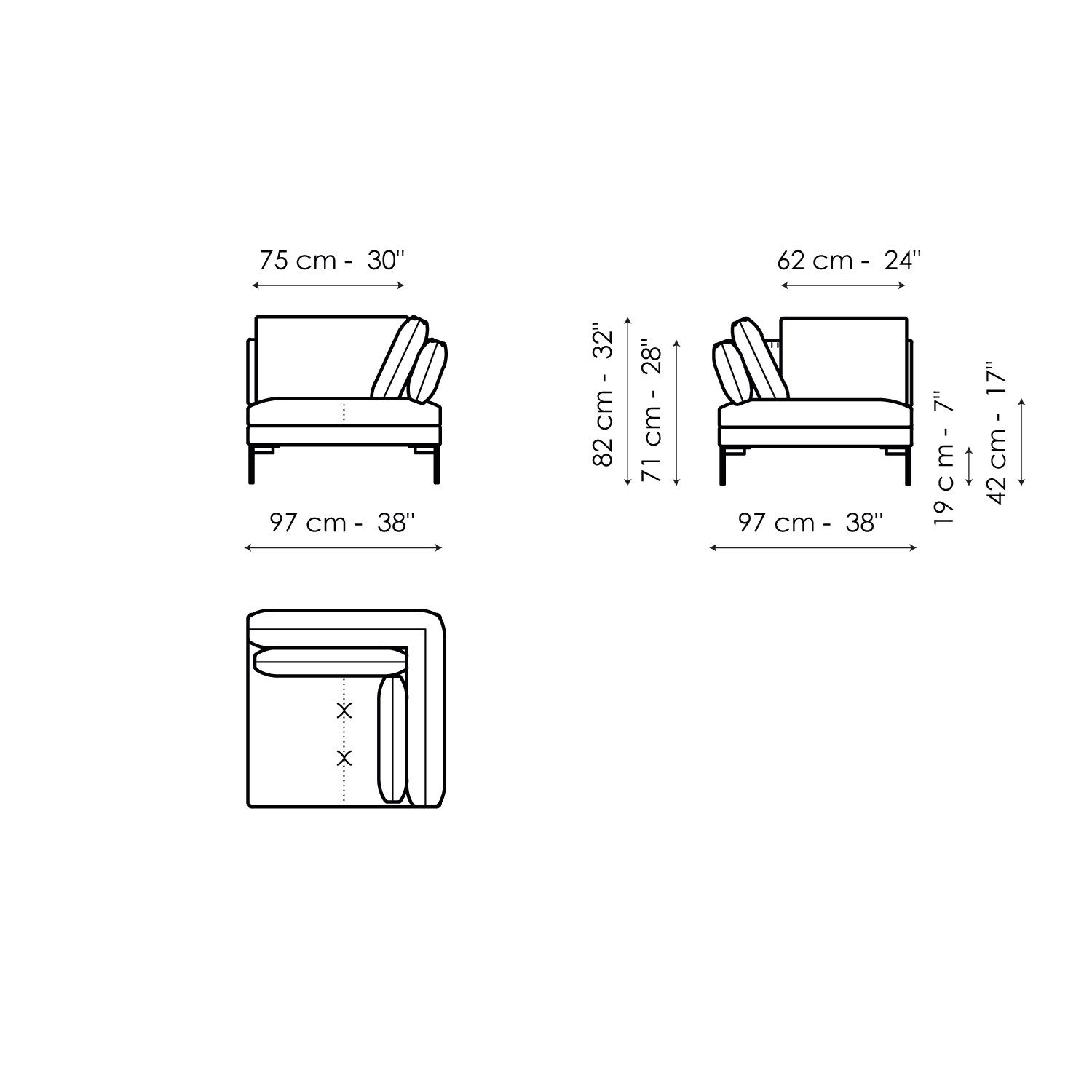 Ткань диван BONALDO ALIANTE ARCH-00100553 - Вид №25