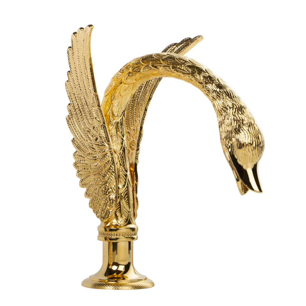 C46-3S1L C46-3S1L Излив на край ванны Пылающий лебедь Cristal & Bronze CYGNE FLAMANT  - Вид №1