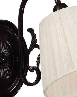 Бра с абажуром на 2 лампы белое "Беатрис" W17040/2LBCG1 LUMIEN HALL БЕАТРИС 00-3931580 Белый  - Вид №1
