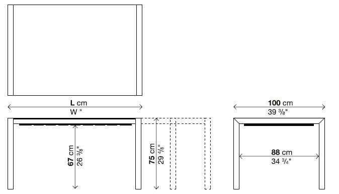 Выдвижная таблица в Linecompact Kristalia ARCH-00138388 - Вид №16