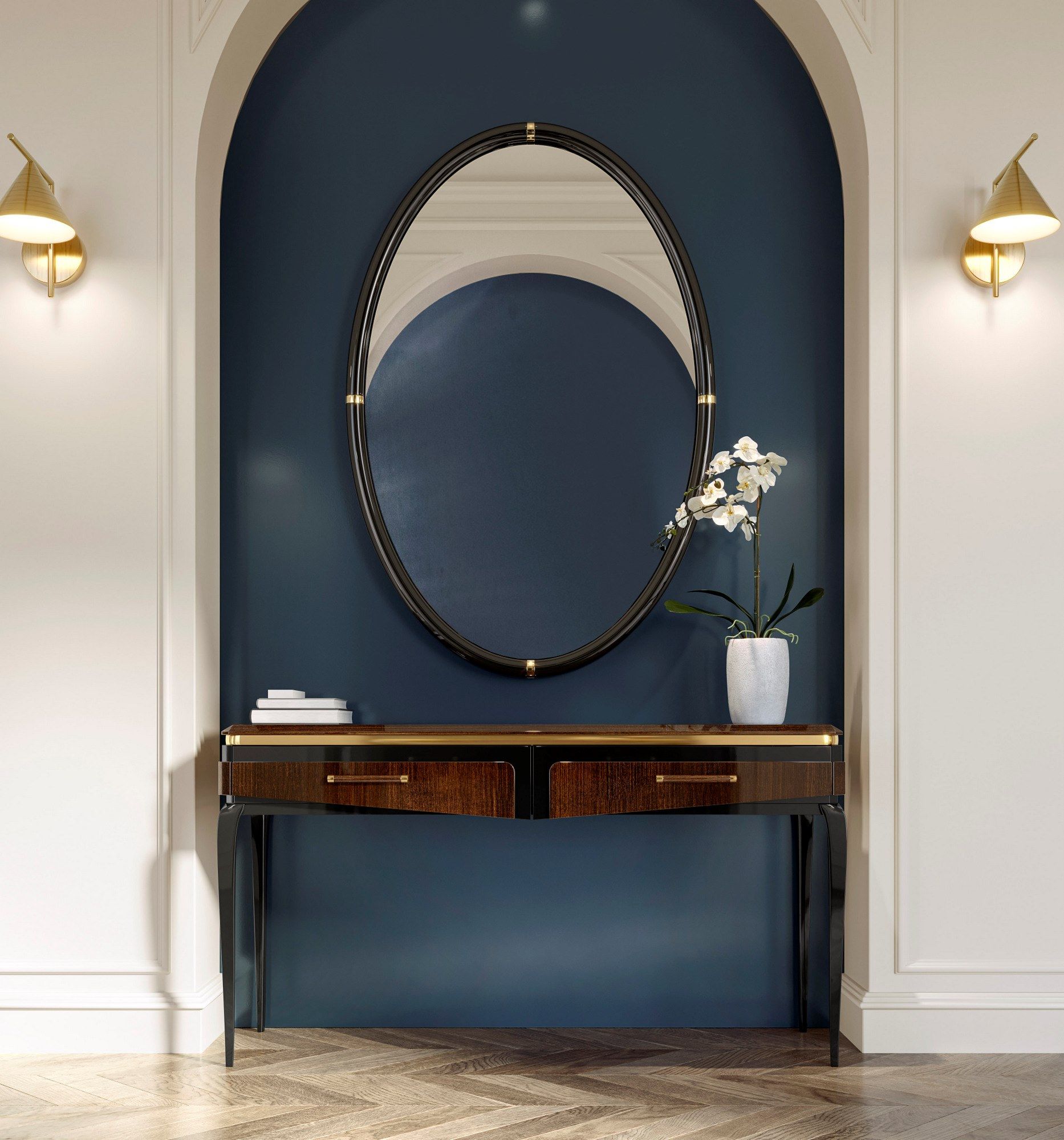 Овальное зеркало в рамке A.R. Arredamenti Victor ARCH-00098658 - Вид №1