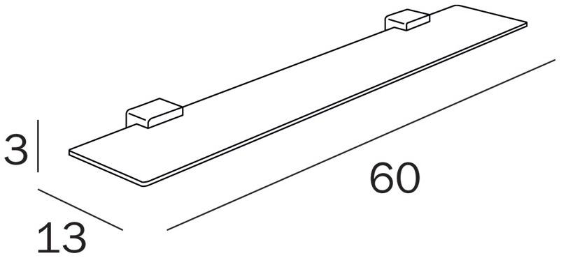 INDA® Хрустальная полка для ванной Lea A18090 - Вид №1