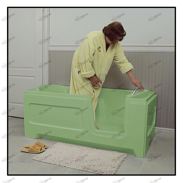 Ванна с дверцей Akcjum Relax 170-80-RH-S лежачая правосторонняя салатовая RELAX17080RHS