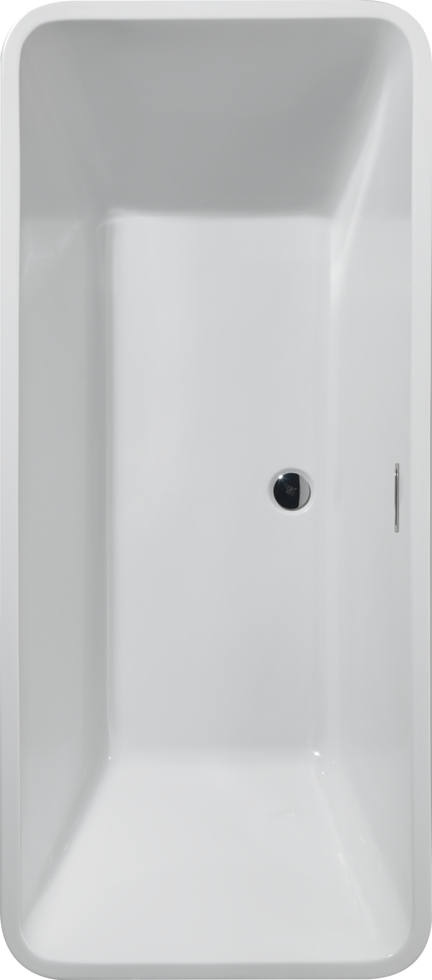 67 дюймов x 30 дюймов отдельно стоящая ванна с центральным сливом Delta Faucet DB256406-6730WH - Вид №1