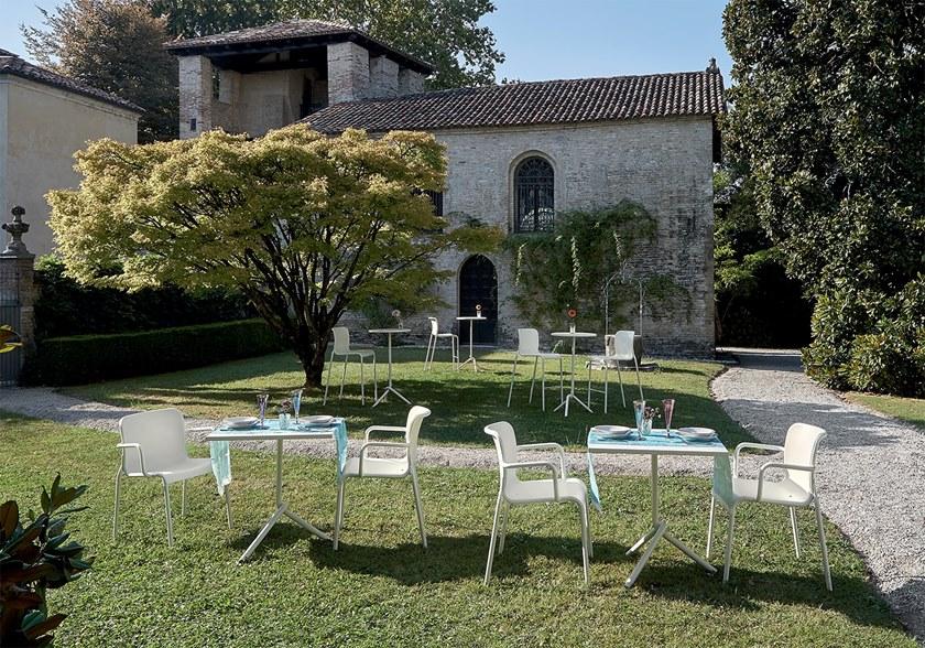 COLOS Круглый высокий стол из листового металла со складывающейся столешницей Ta sun-id-1505349 - Вид №2