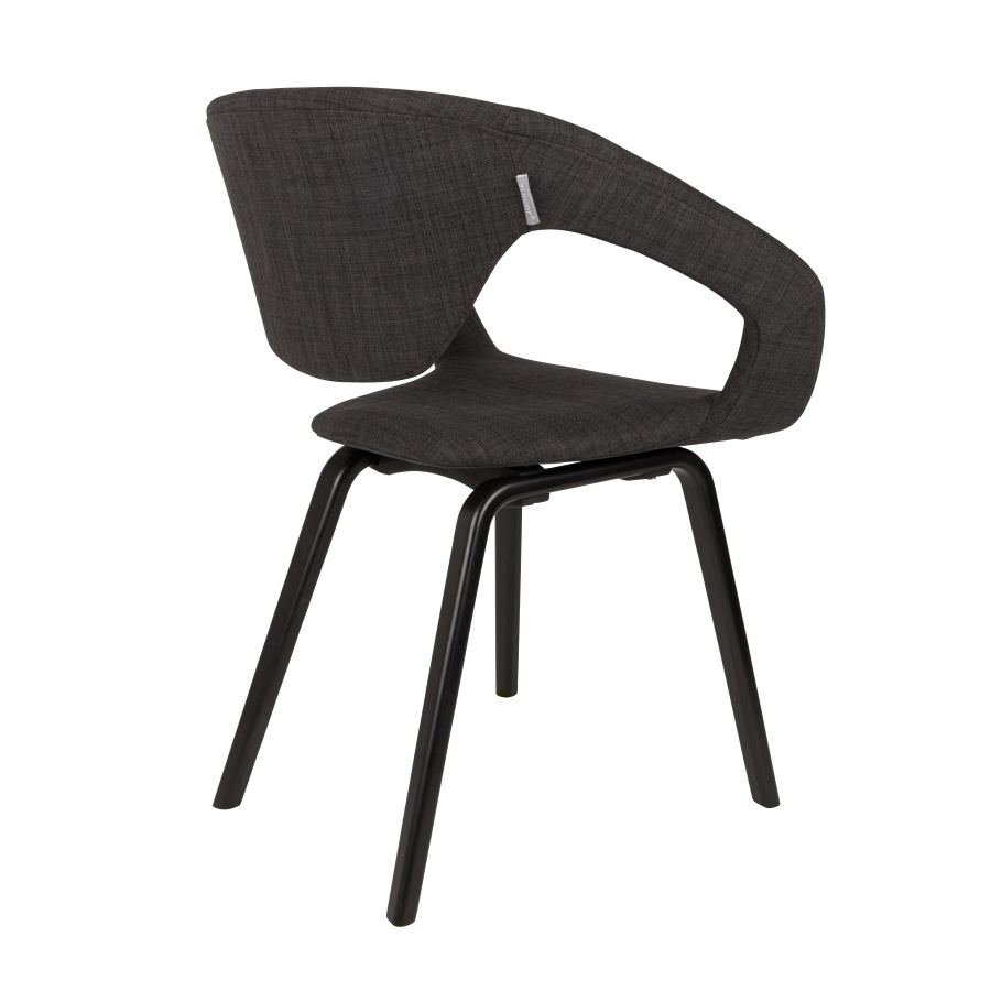 Кресло Flexback темно-серое с черным основанием Zuiver 1200098 - Вид №7