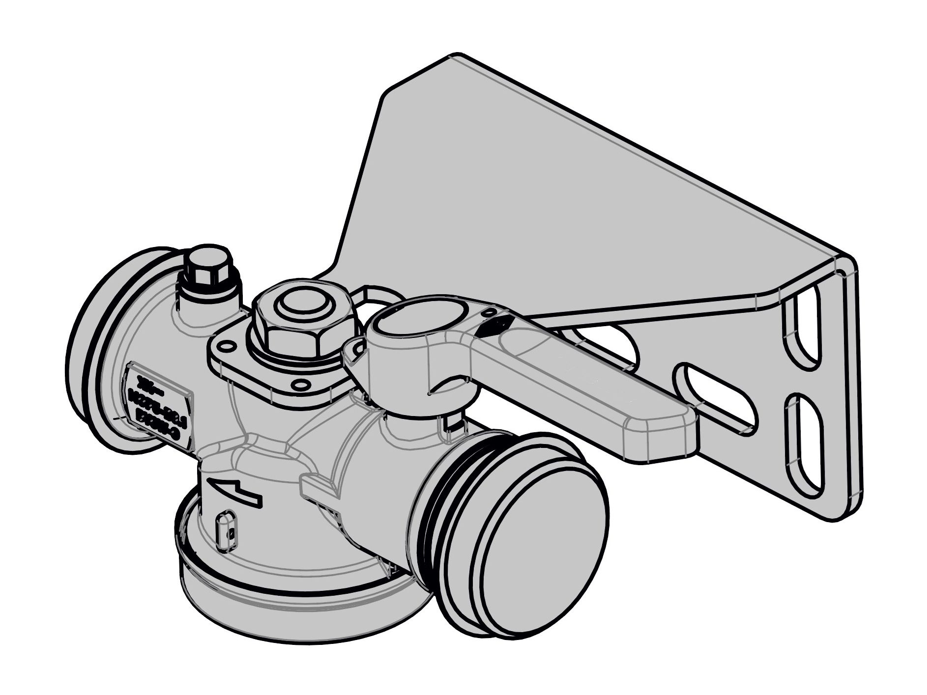 Прямой однотрубный газовый счетчик и запираемый клапан прямая версия для фитингов DIN 3436 TECO G6 ARCH-00080987 - Вид №1