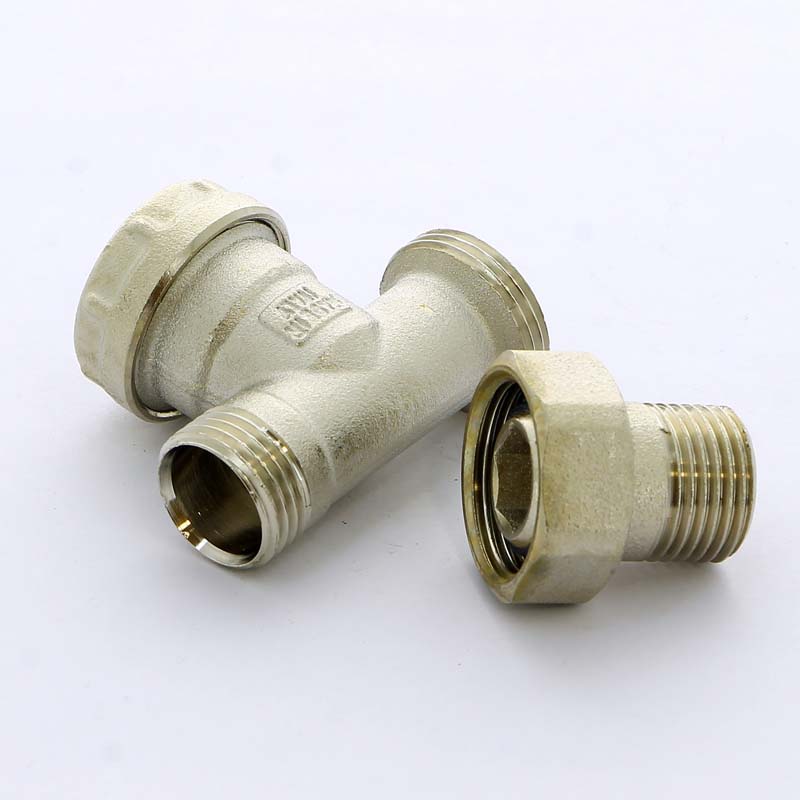 Вентиль НН для радиаторов обратный с разъемным соединением TIEMME 1/2"-1/2"х16 3330021