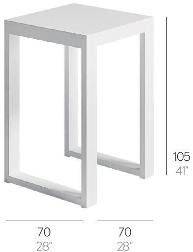 GANDIABLASCO Высокий алюминиевый стол Na xemena sun-id-1431288 - Вид №2