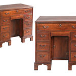 SOR27578 Стол из красного дерева с отверстием для колена ijlbrown  - Вид №11