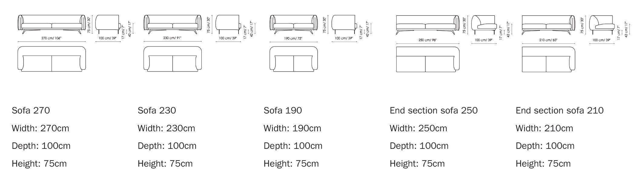 3-местный тканевый диван BONALDO Saddle ARCH-00087925 - Вид №3