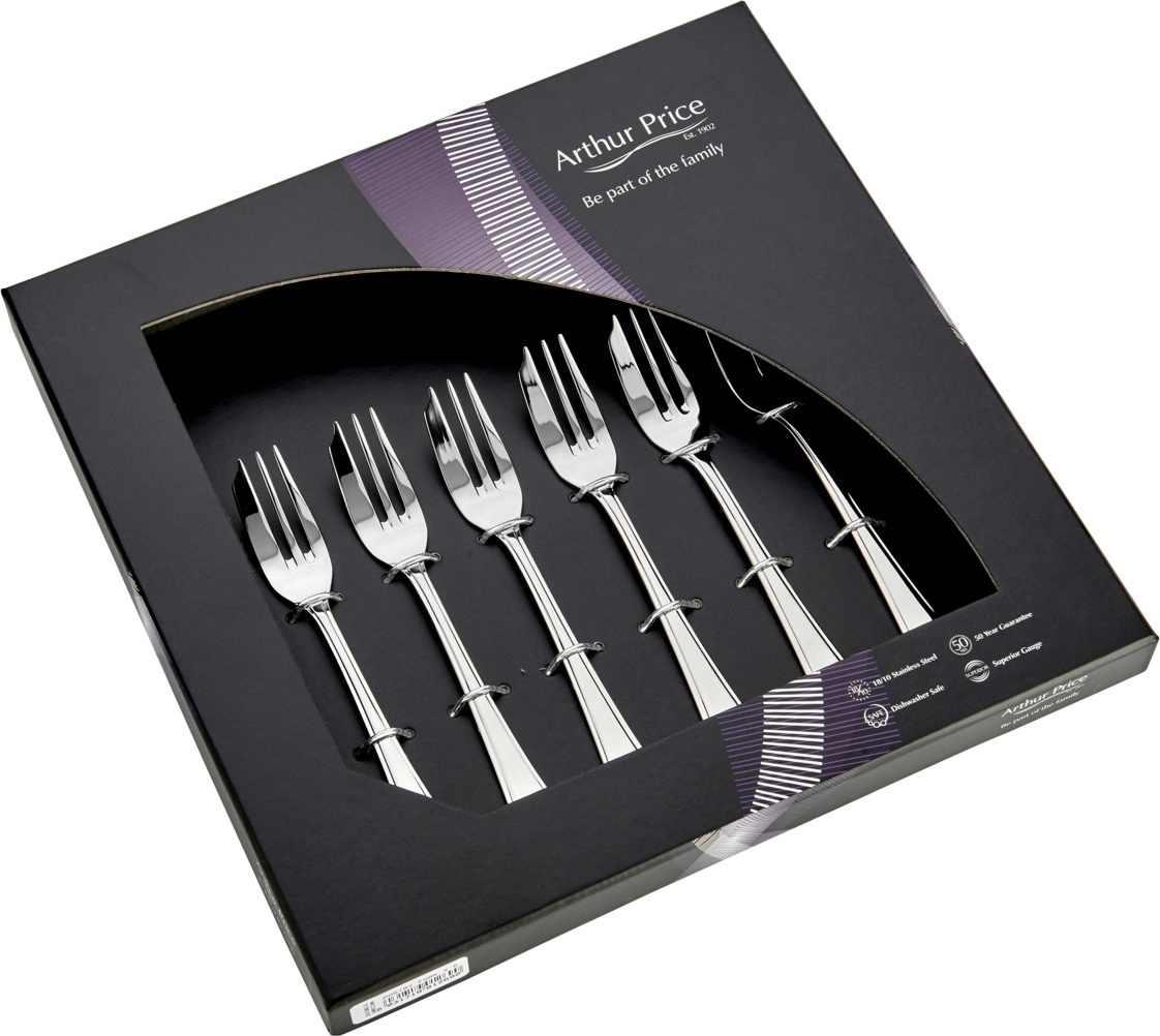 10643748 Arthur Price Набор вилок десертных Arthur Price "Грейшн", 6шт, п/к Сталь нержавеющая 