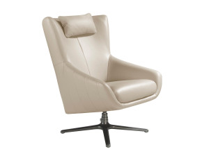 Кожаное вращающееся кресло с подлокотниками