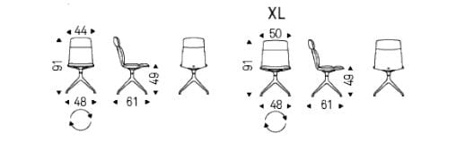 Кожаный поворотный стул Cattelan italia KELLY ARCH-00088523 - Вид №6