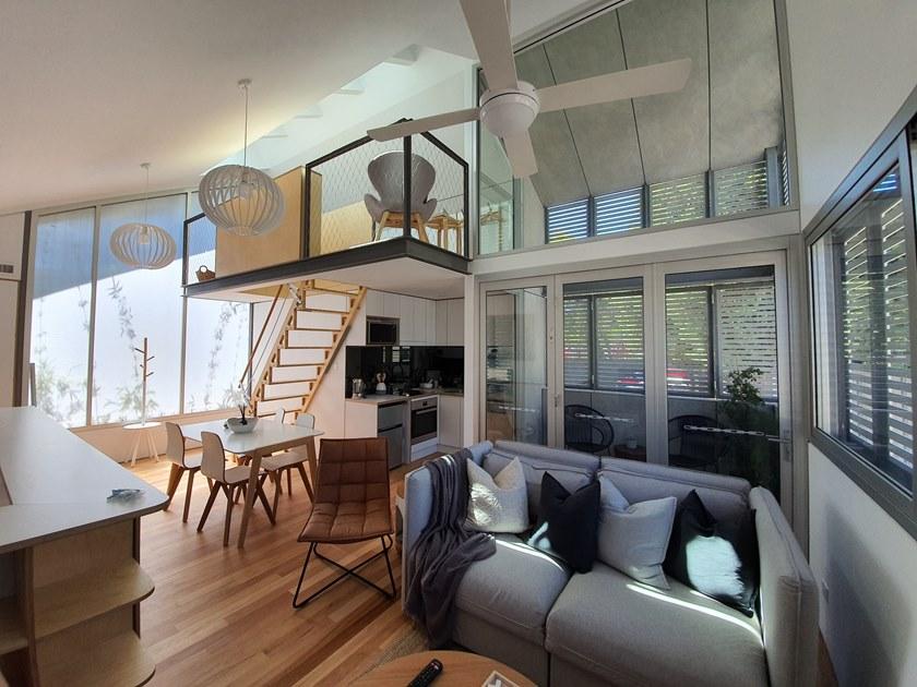 Bcompact Выдвижная лестница из дерева  Bhs-01  - Вид №6