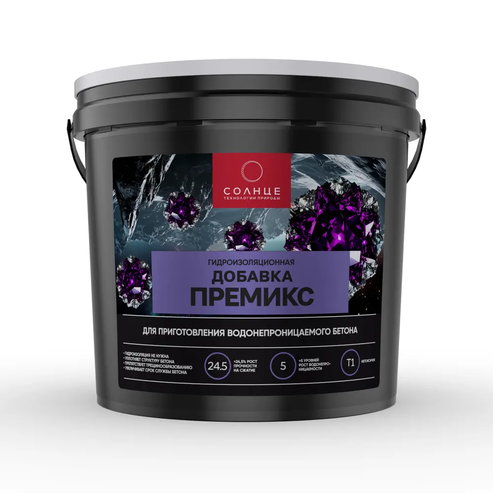 Гидроизоляционная добавка Солнце Премикс 4 кг STLM-2151081
