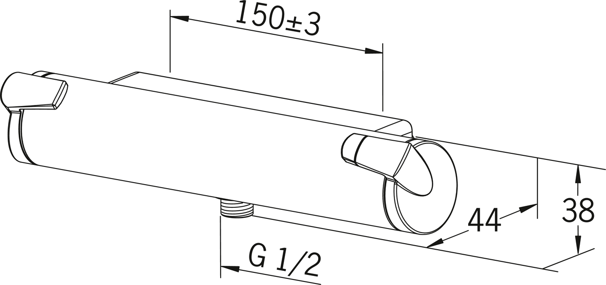 Oras 7160 Смеситель для душа 7160 Optima Хром  - Вид №3