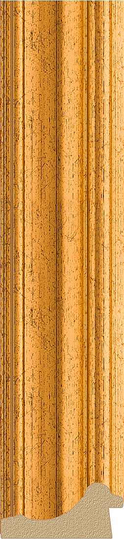 BY 7082 Зеркало в багетной раме - состаренное золото 67 mm EVOFORM Octagon - Вид №3