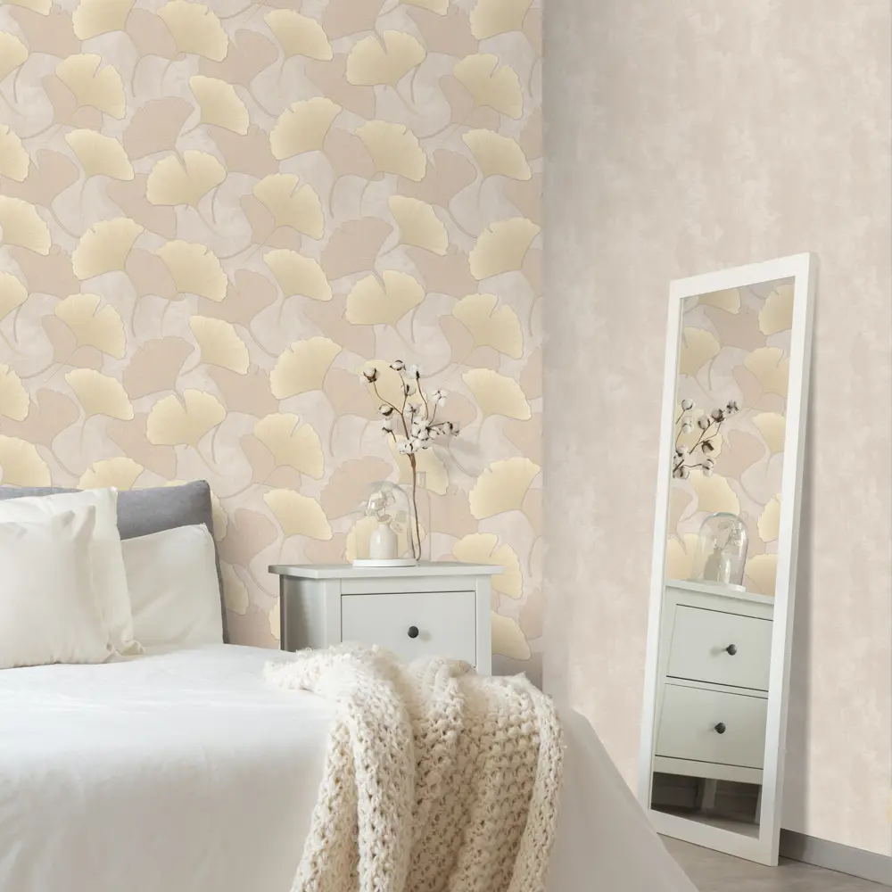 ОБОИ 1,06Х10М ФЛИЗ ZEN БЕЖ ED7100-01 83273614 STLM-2037129 EURO DECOR - Вид №3