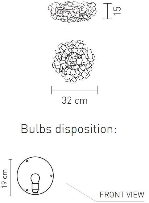 Slamp Настенный светильник / потолочный светильник из opalflex® Clizia sun-id-1364097 - Вид №7